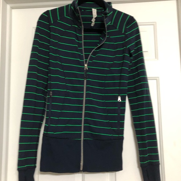 lululemon athletica Tops - Lululemon size 4 nice asana jacket zip up stripe lululemon athletica Tops - Lululemon size 4 nice asana jacket zip up stripe
